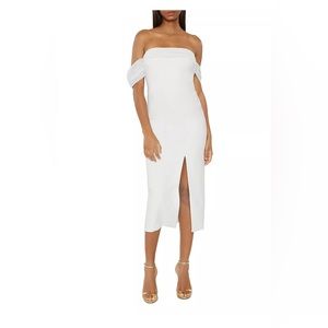 Beautiful Likely Brand White Midi Dress (Size 6). Perfect for Brides!